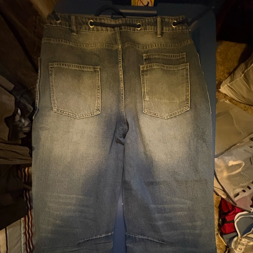 Women’s Casual Drawstring Waist Jeans - Blue